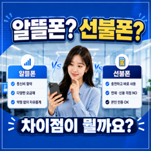 알뜰폰 선불폰 차이 한눈에 정리 | 내 상황엔 어떤 게 맞을까