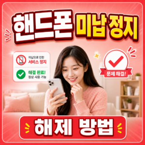 핸드폰 미납 정지 해결 방법 | 정지 해제부터 선불폰 개통까지